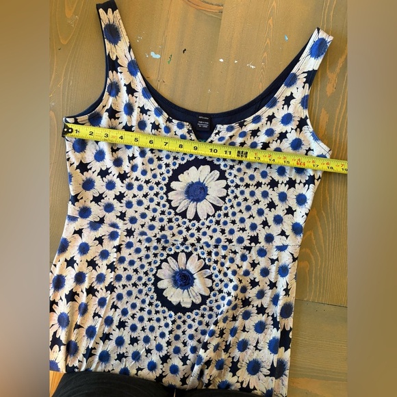 Desigual Blue and White Floral Mini Dress Size Small - Picture 5 of 6